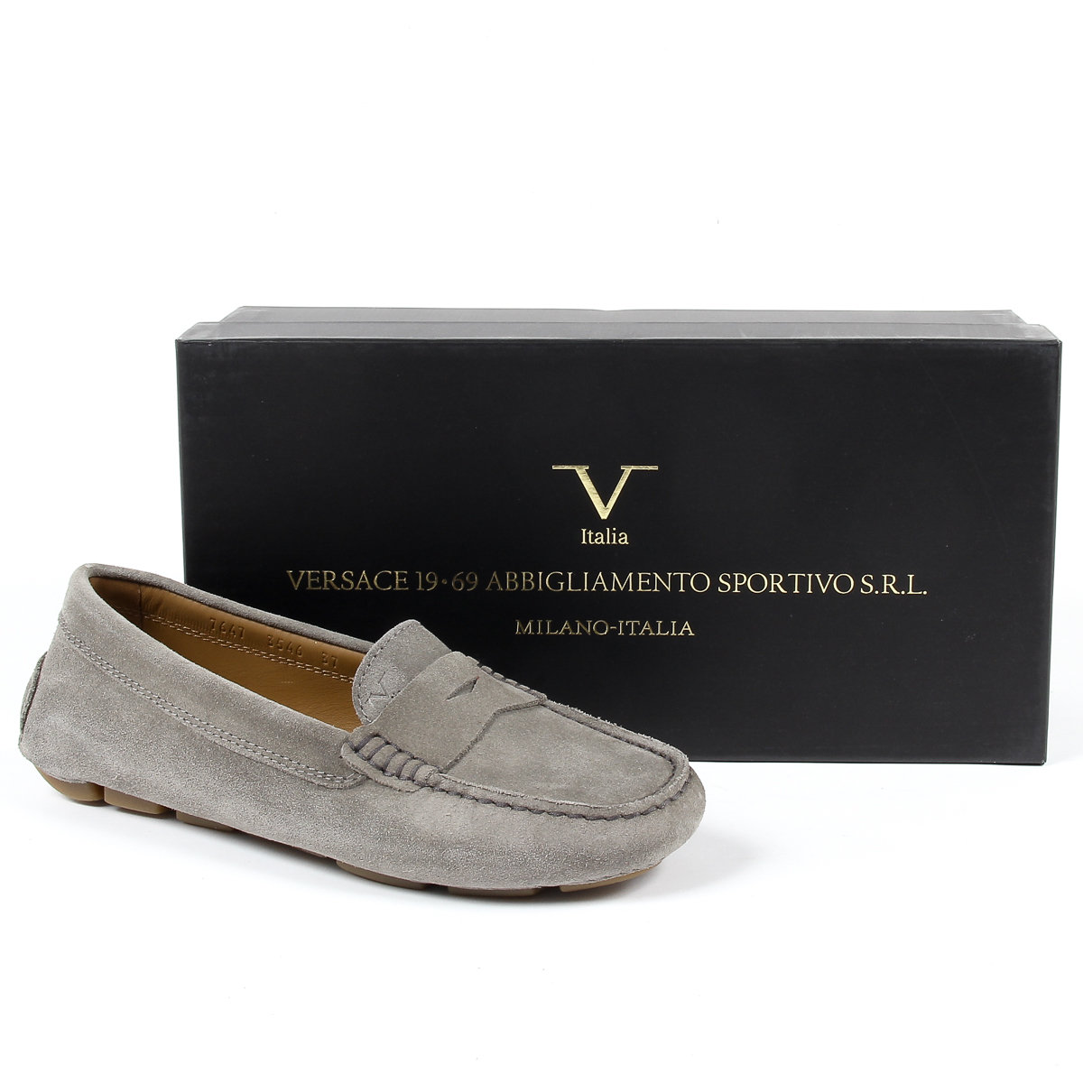 Mocasines V 1969 Italia para mujer, color gris AMALFI