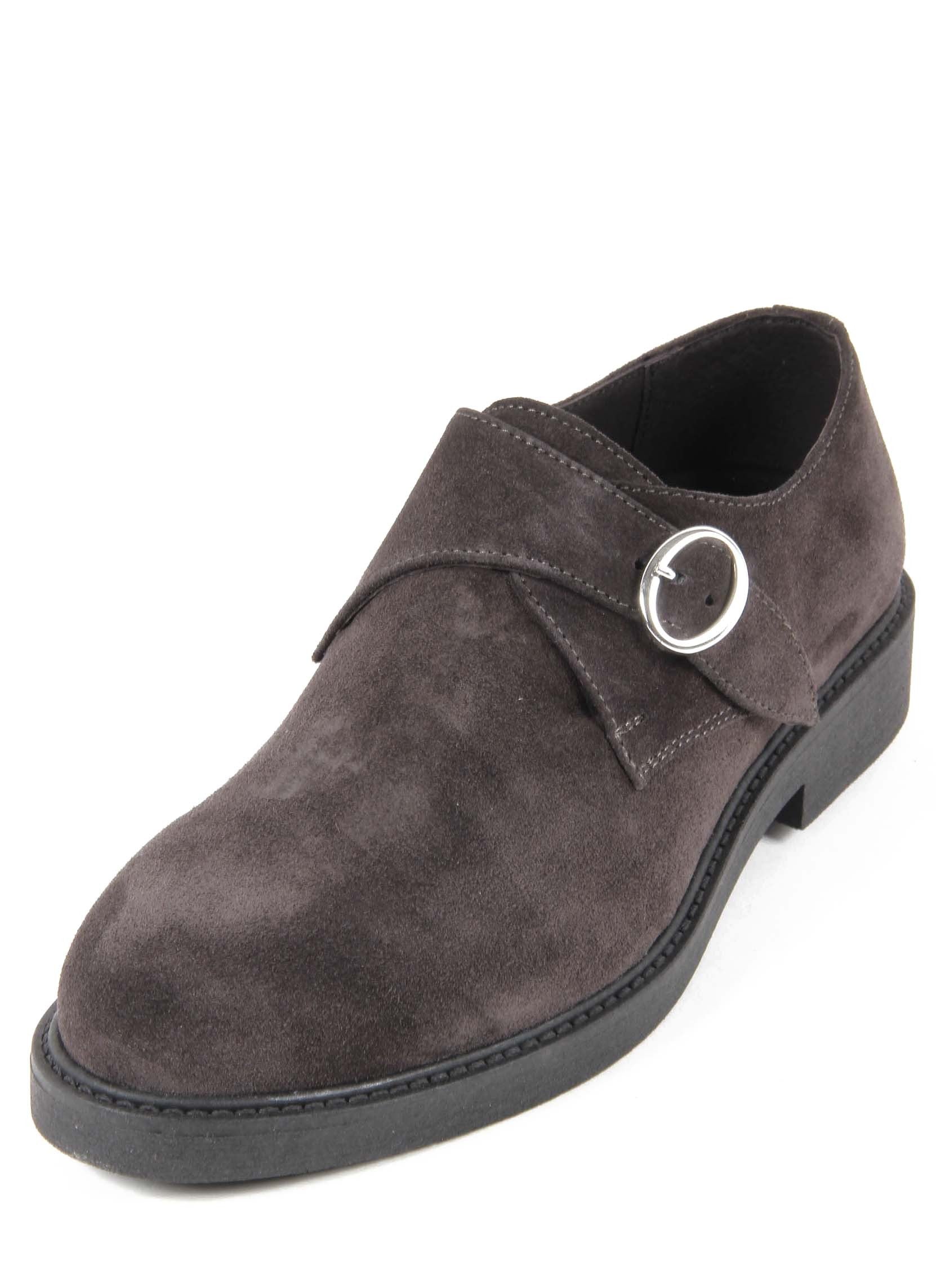 V 1969 Italia Zapato tipo monje para hombre con correa V134 CAMOSCIO GRIGIO INVERNALE