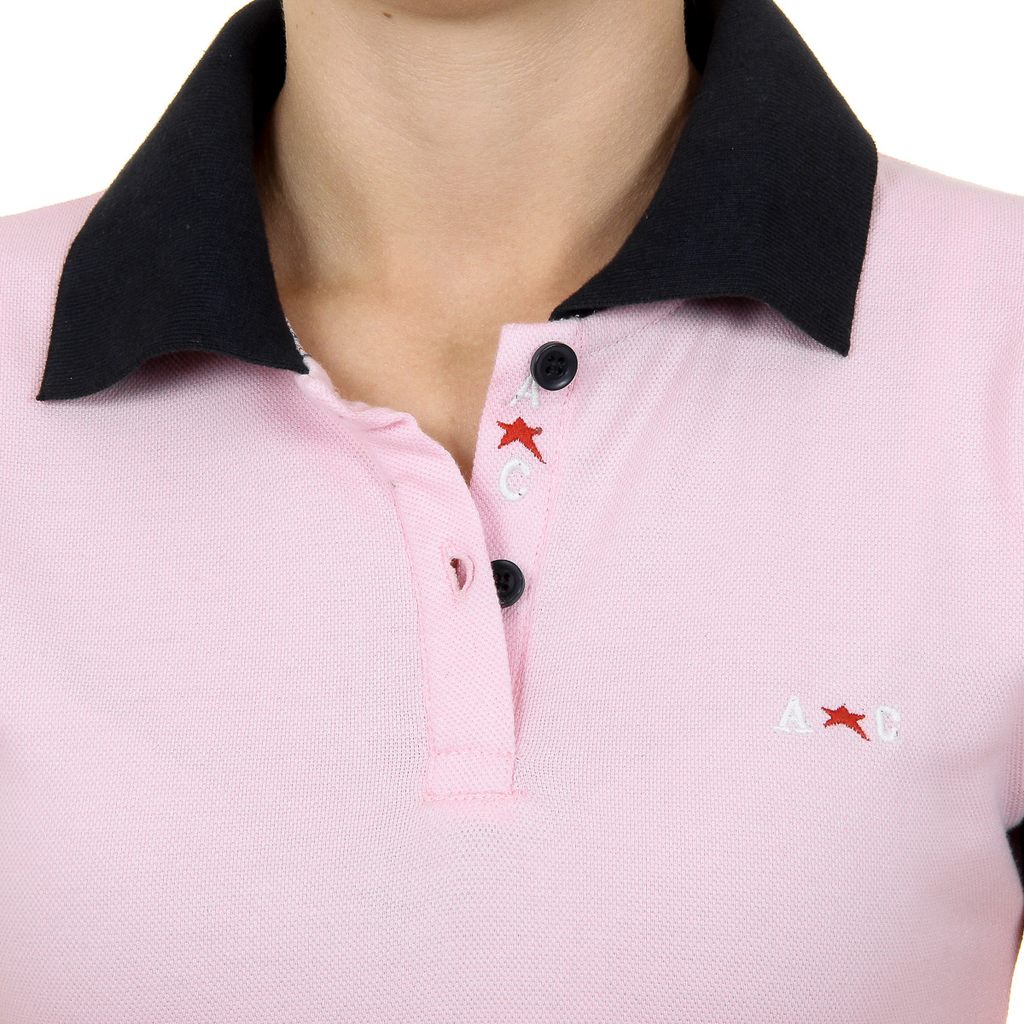 Polo Andrew Charles para mujer, manga corta, rosa, NIA