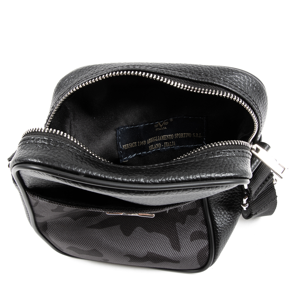 V 1969 Italia Mens Shoulder Bag Black MILITARY