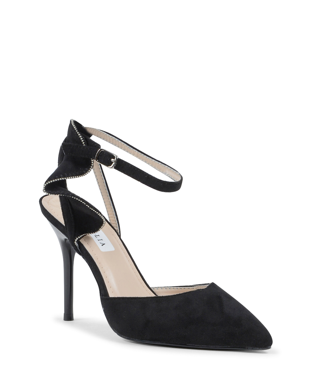 19V69 Italia Sandalia con tira al tobillo para mujer Negra V151 NEGRO