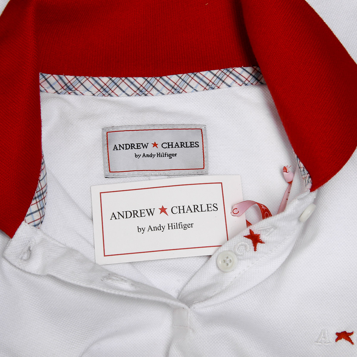Polo Andrew Charles para mujer, manga corta, blanco, NIA
