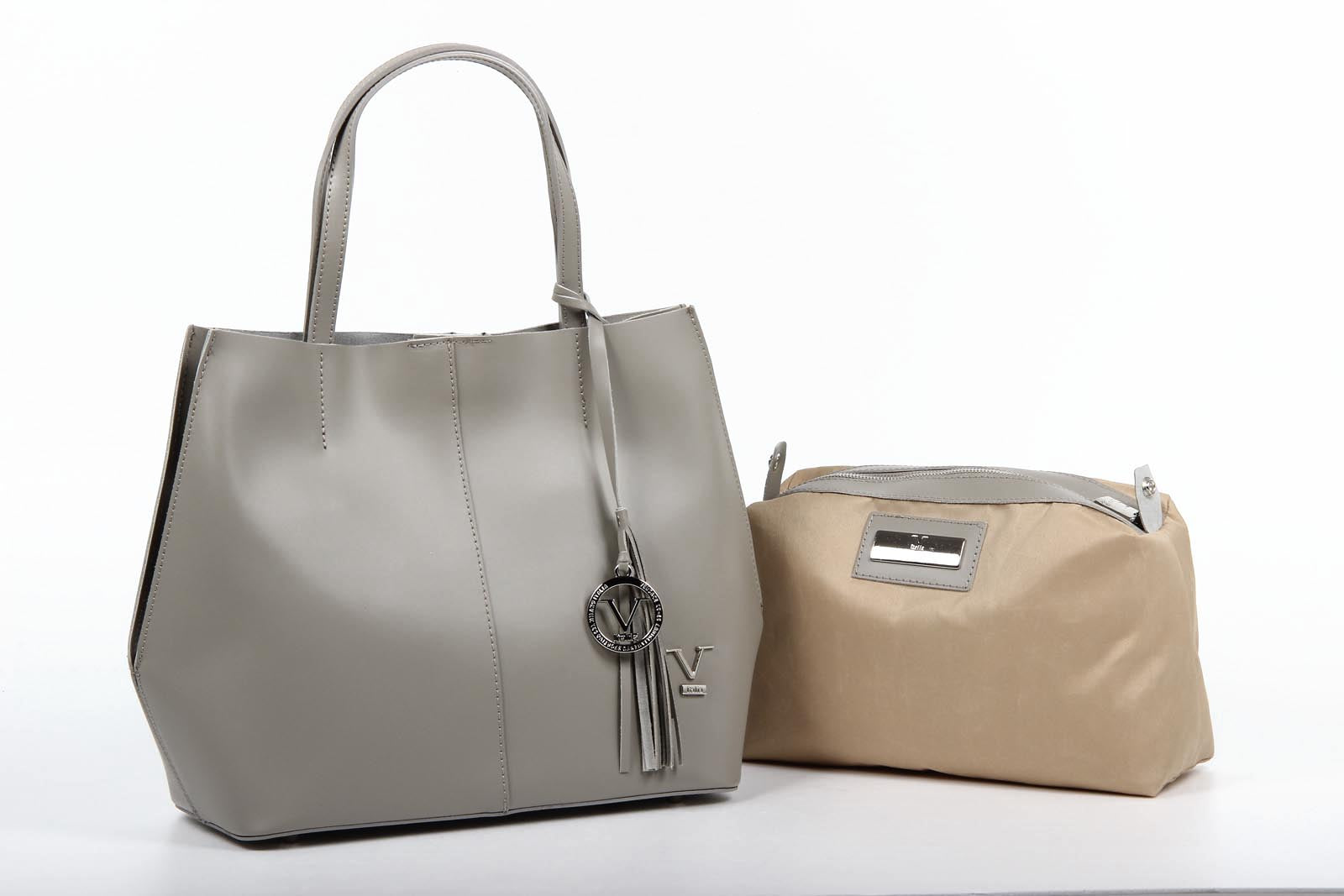 Bolso de mano para mujer V 1969 Italia V002 RUGA BEIGE