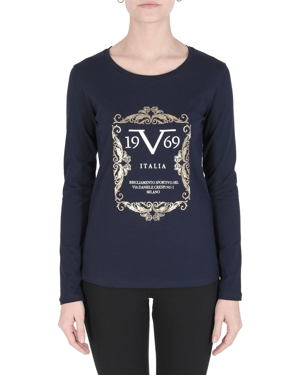 Camiseta de mujer 19V69 Italia ANGELICA AZUL MARINO