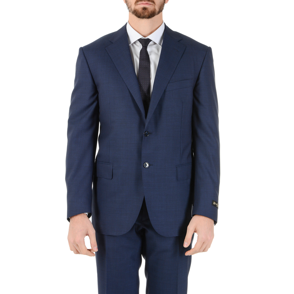 Corneliani Mens Suit Long Sleeves Blue Super 110's