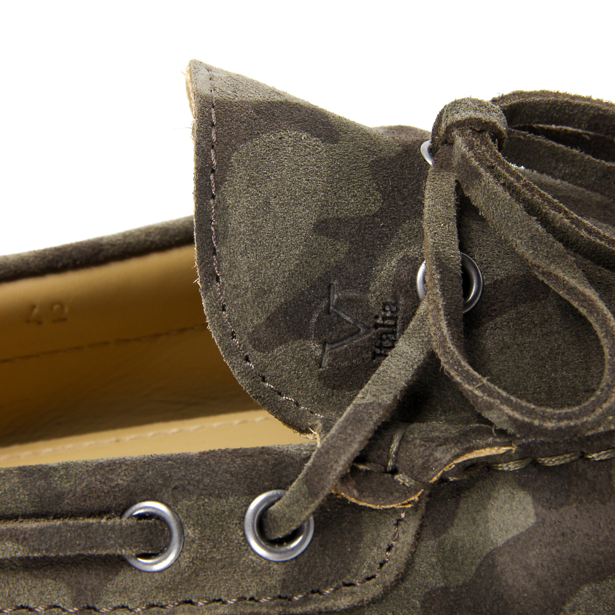 Mocasines V 1969 Italia para hombre, color verde ADAM