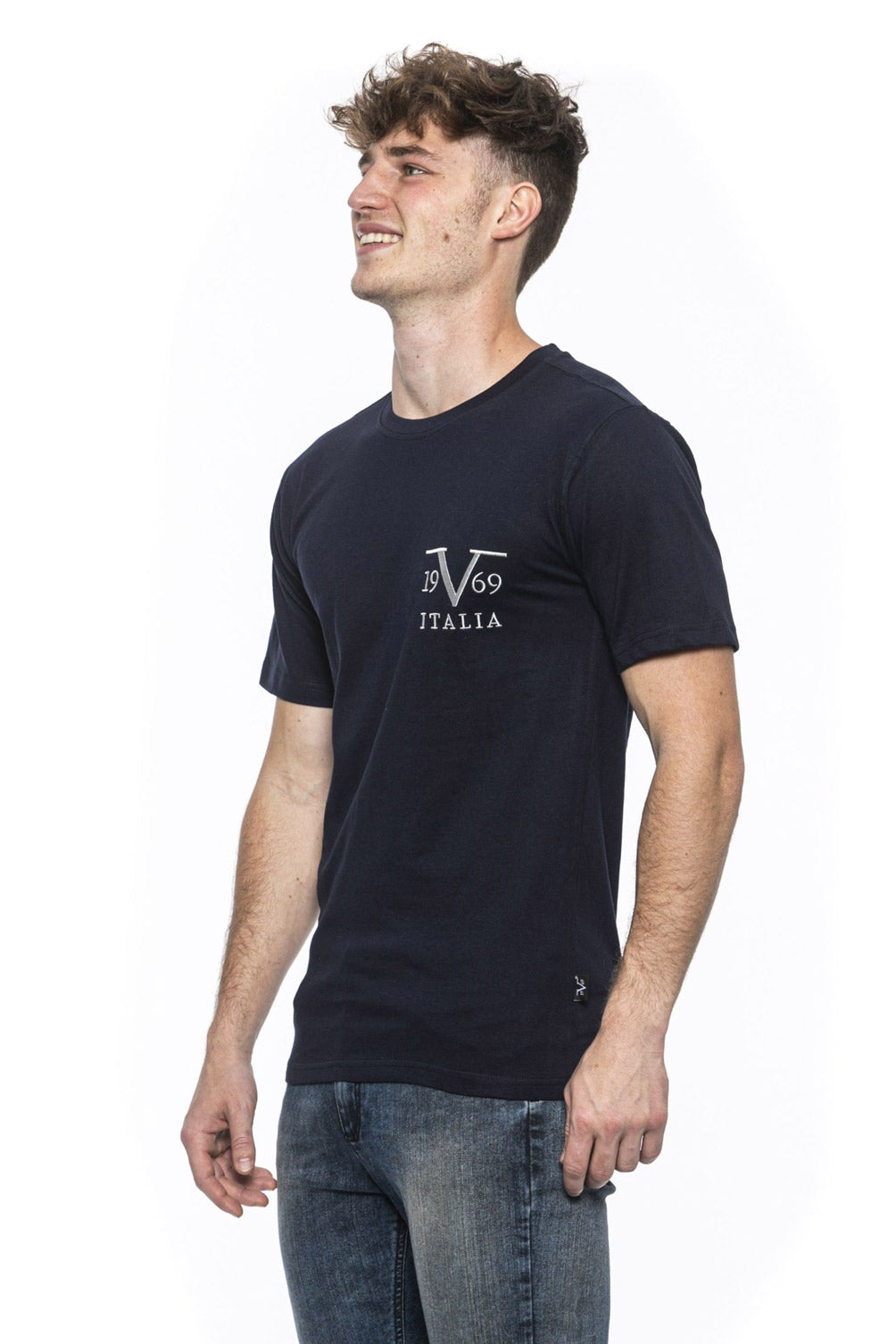 19V69 Italia Camiseta para hombre Azul TROY AZUL MARINO