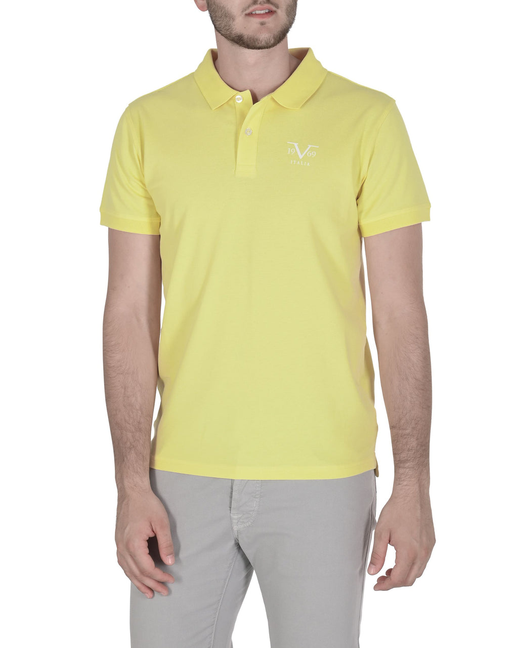19V69 Italia Polo para hombre VSC1MPL01 POPCORN