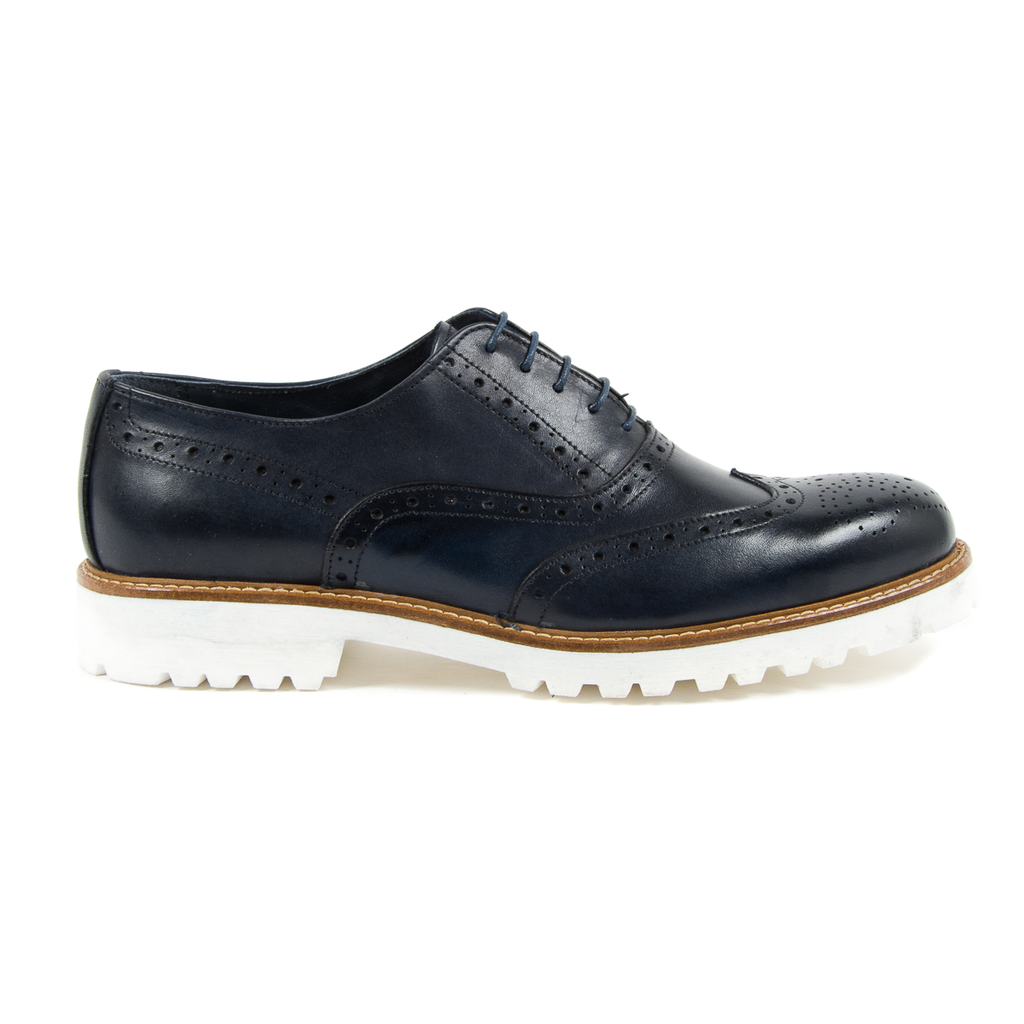 Andrew Charles - Zapatos brogue para hombre, color azul LUIS