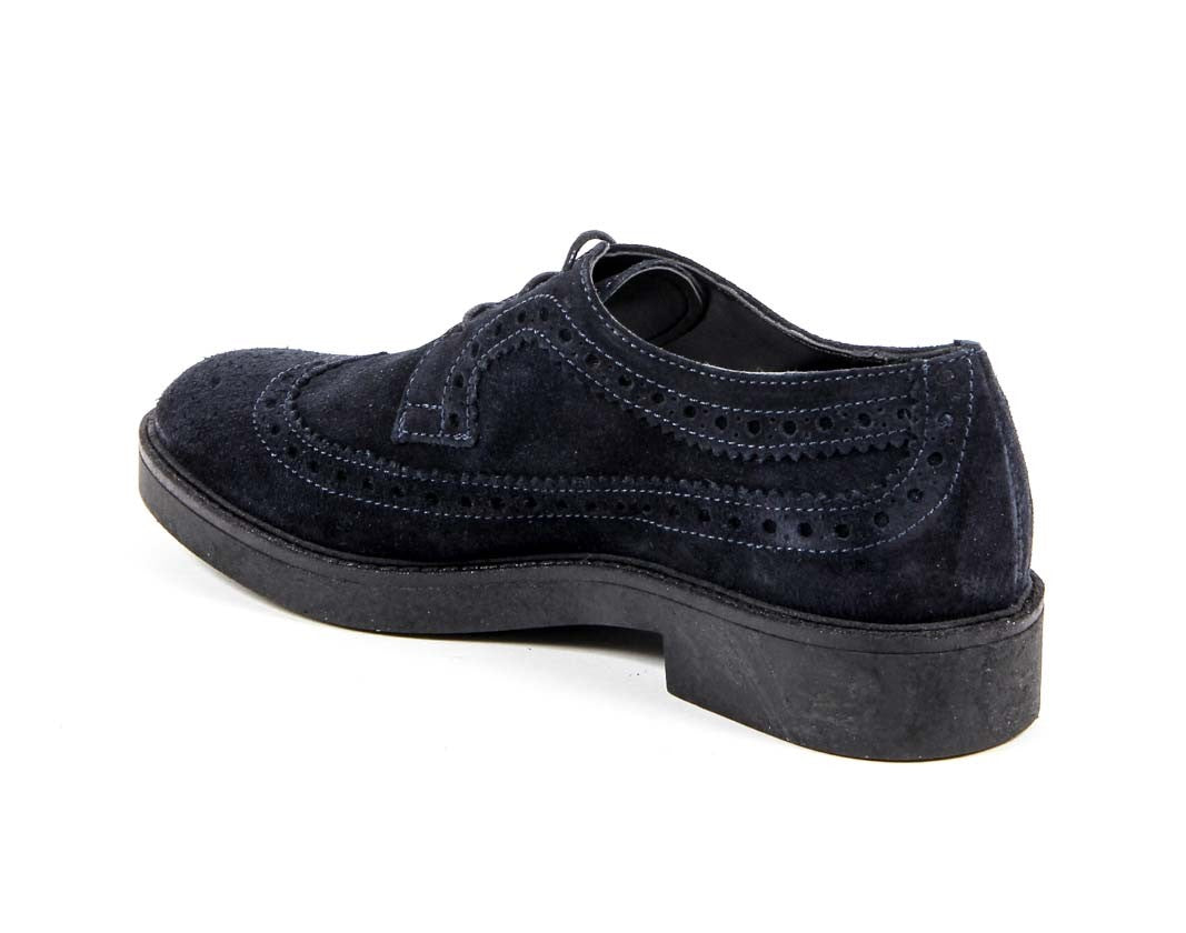 V 1969 Italia Zapato Brogue para Mujer B1670 TERCIOPELO AZUL