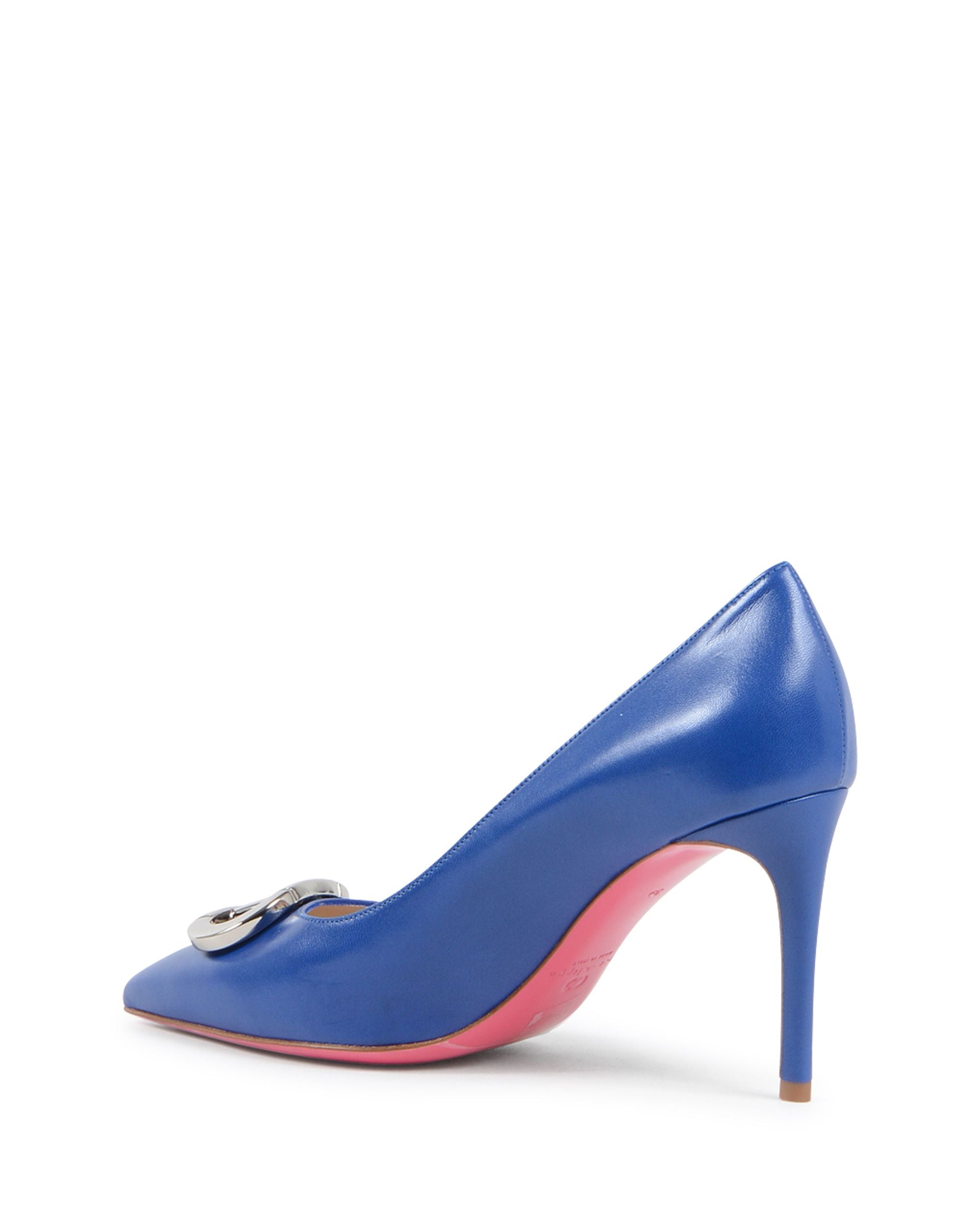 Zapatos de salón con logotipo para fiesta de oficina - Azul real