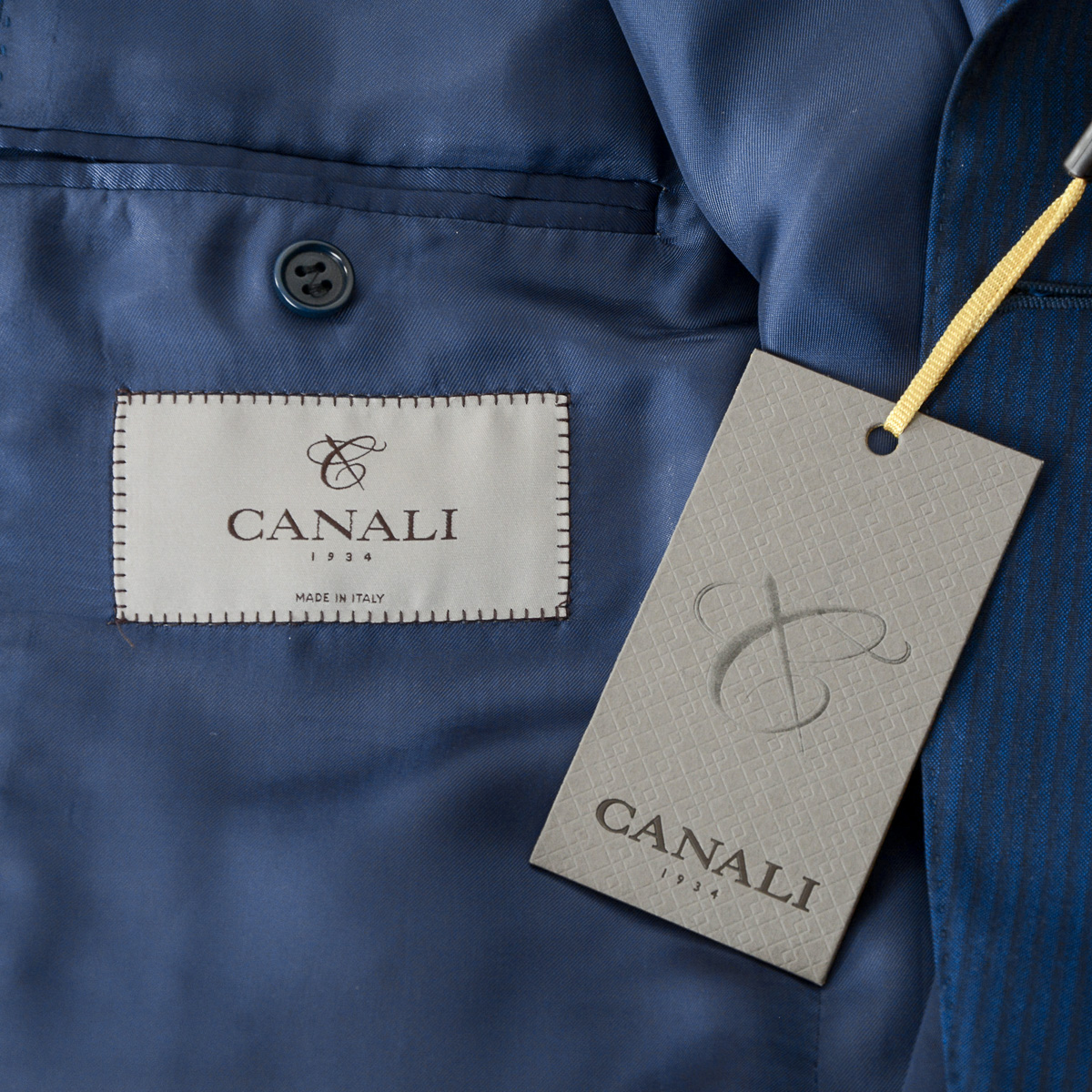 Canali Mens Suit Long Sleeves Blue