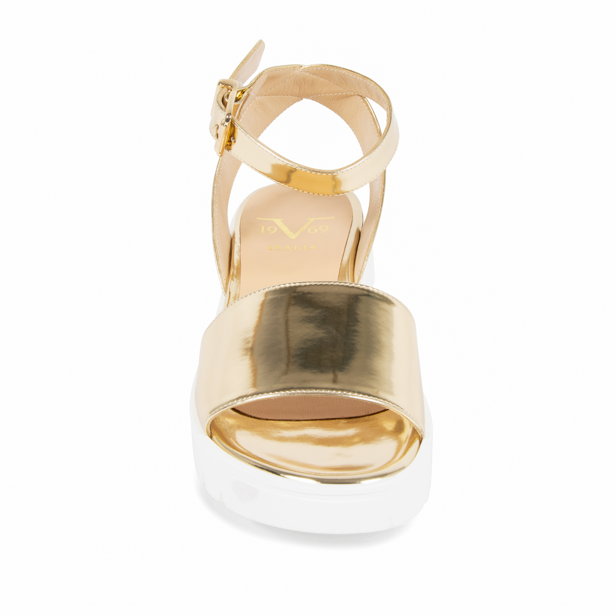 V1969 Italia Womens Platform Sandal Platinum E3128 SPECCHIO STOP MET PLATINO
