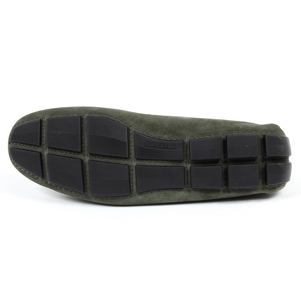 Mocasines V 1969 Italia para hombre, color verde STEWART