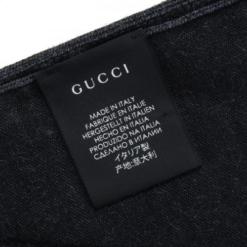 Bufanda Gucci para hombre 70x200 negra