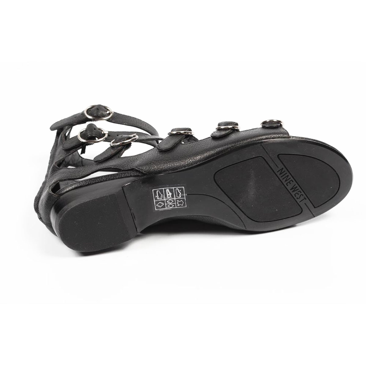 Sandalias de gladiador para mujer Nine West NWUSMAN NEGRO