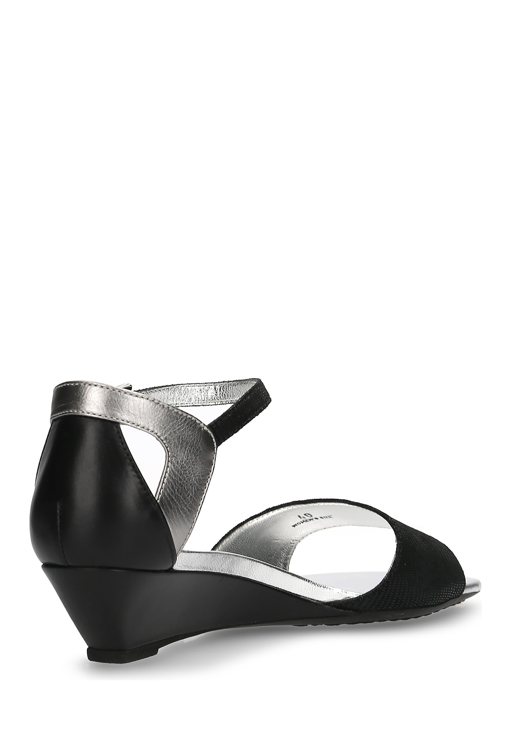 Sandalia de cuña Hogan para mujer, color negro, HXW2300N4106DB2885