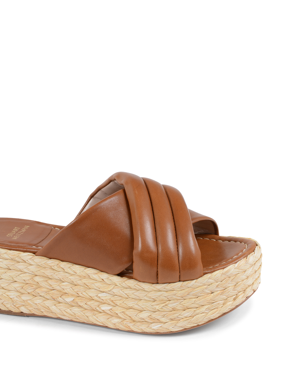 Stuart Weitzman Sandalia de plataforma para mujer color tostado PUFFTOPRAFFIA