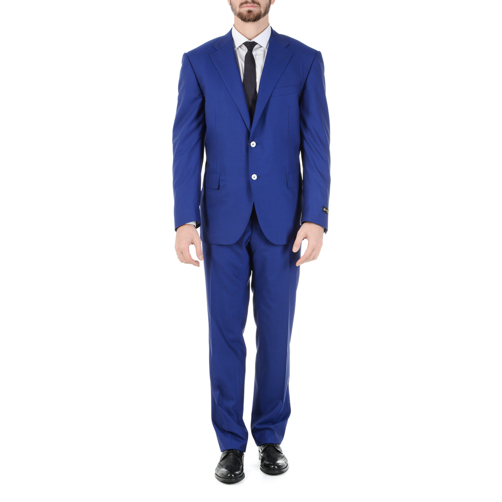 Corneliani Mens Suit Long Sleeves Blue Super 160's