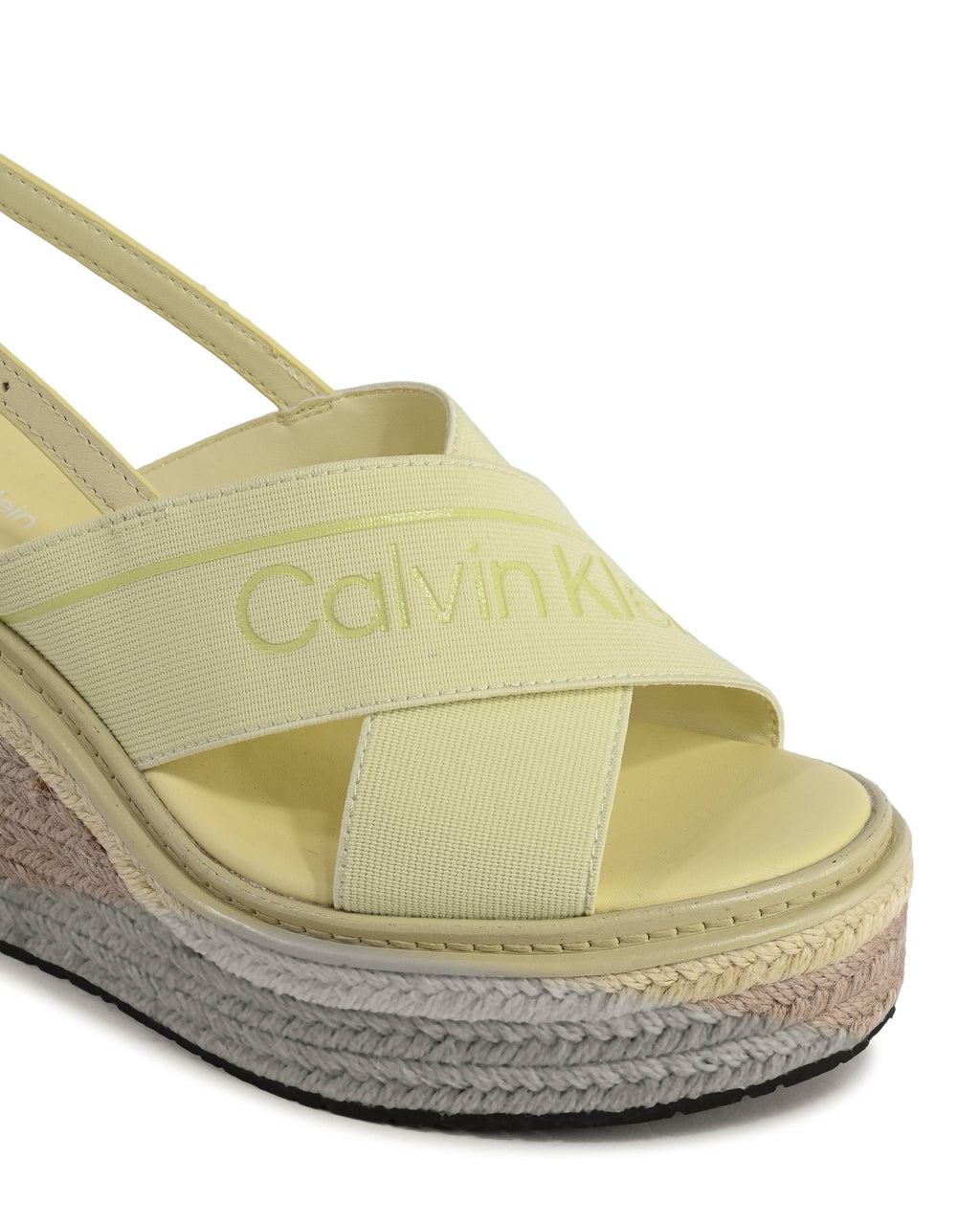 Calvin Klein - Sandalias de cuña para mujer, color amarillo, HW0HW01965ZCW