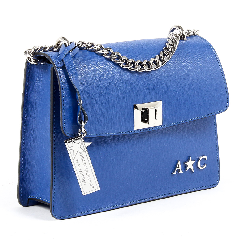 Andrew Charles Womens Handbag Blue MELODY