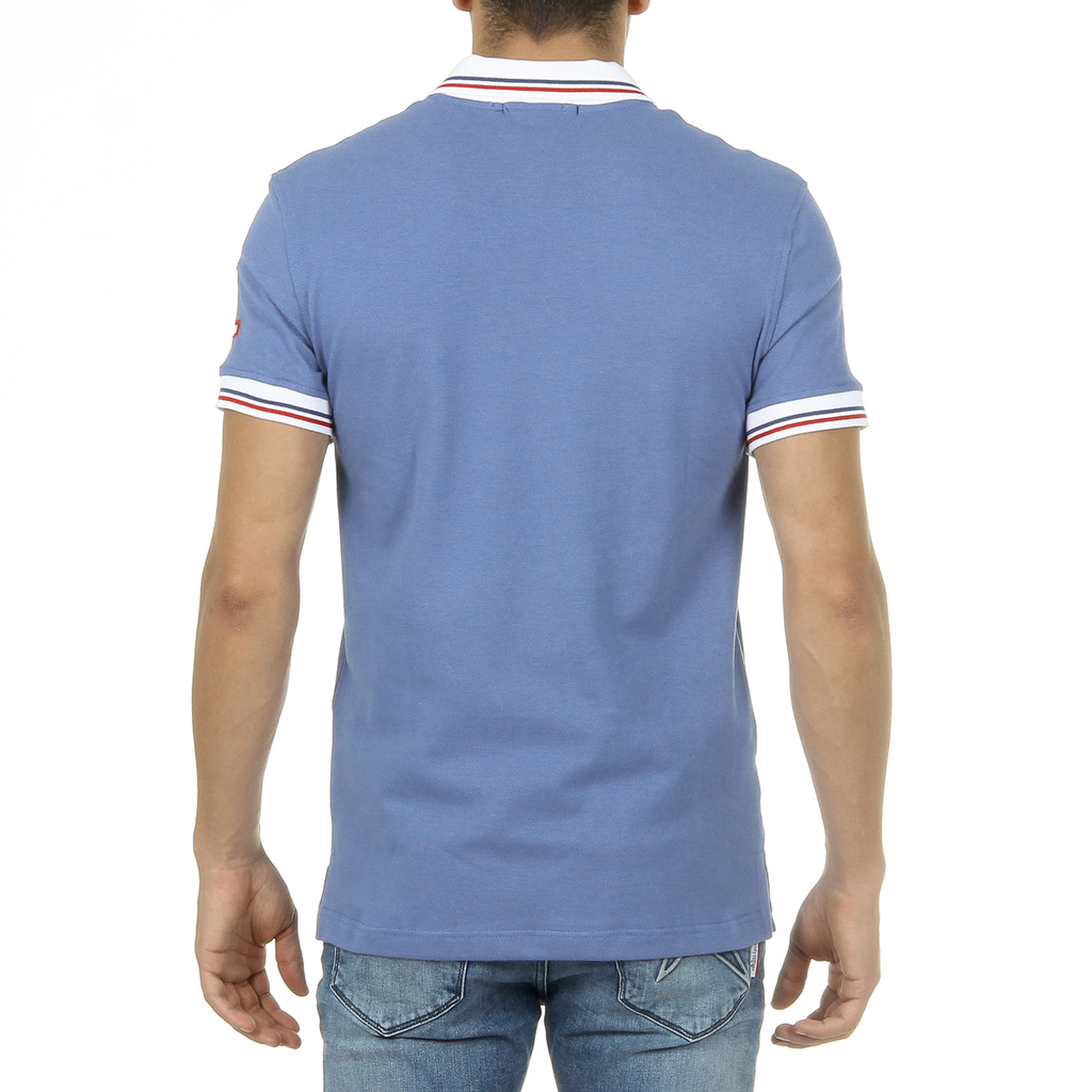 Polo Ufford & Suffolk Polo Club para hombre, manga corta, azul claro, DAGO