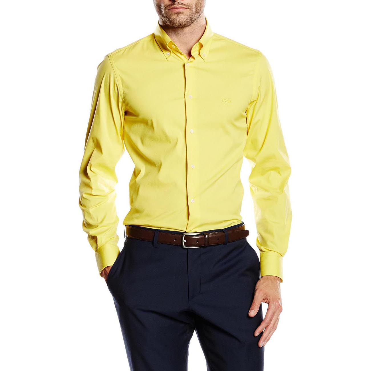 Camisa de cuello abotonado ajustada para hombre V 1969 Italia SBD65