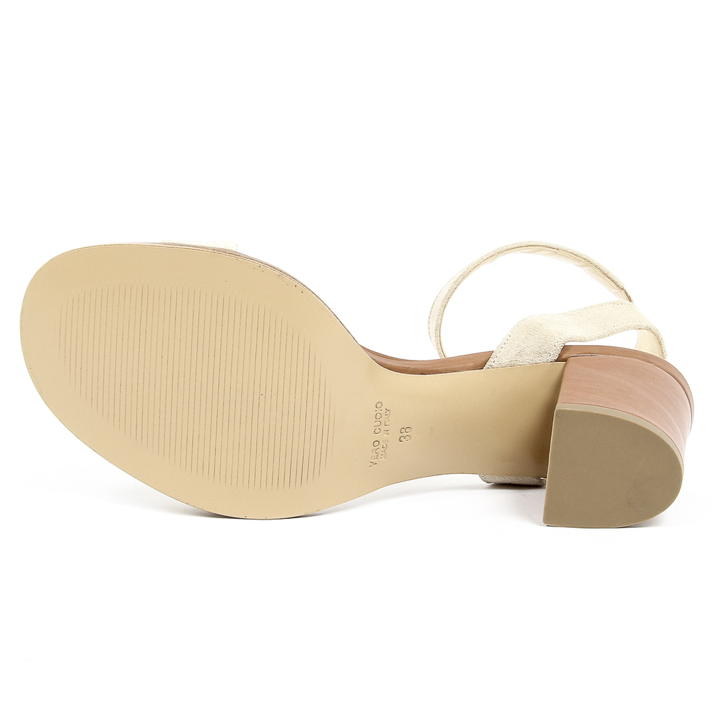 V 1969 Italia Sandalia de tira al tobillo para mujer Beige ANNA