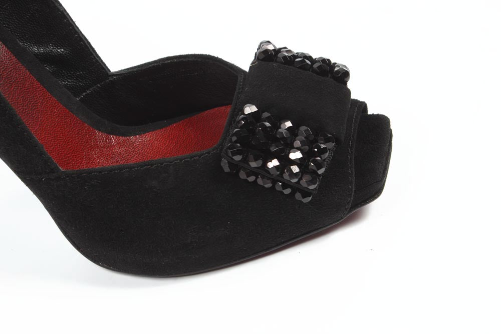 Zapatos de salón de mujer Sebastian Milano con punta abierta 2919 NEGRO