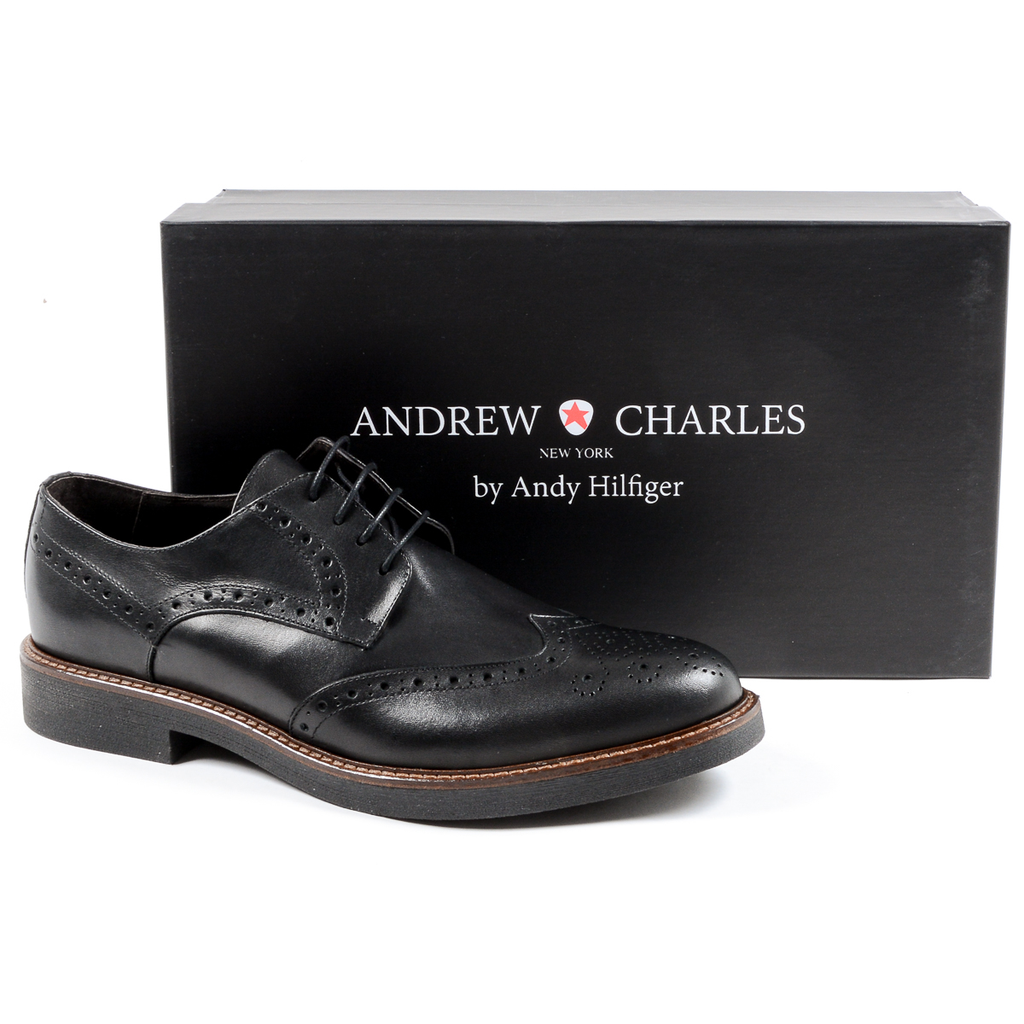 Andrew Charles Mens Brogue Shoe Black IGGY
