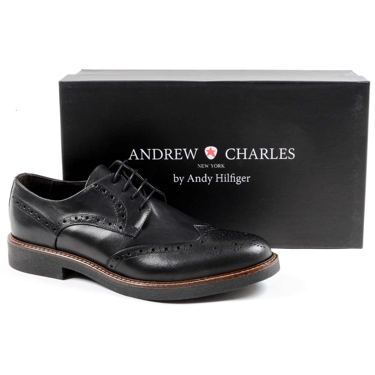 Andrew Charles Mens Brogue Shoe Black IGGY
