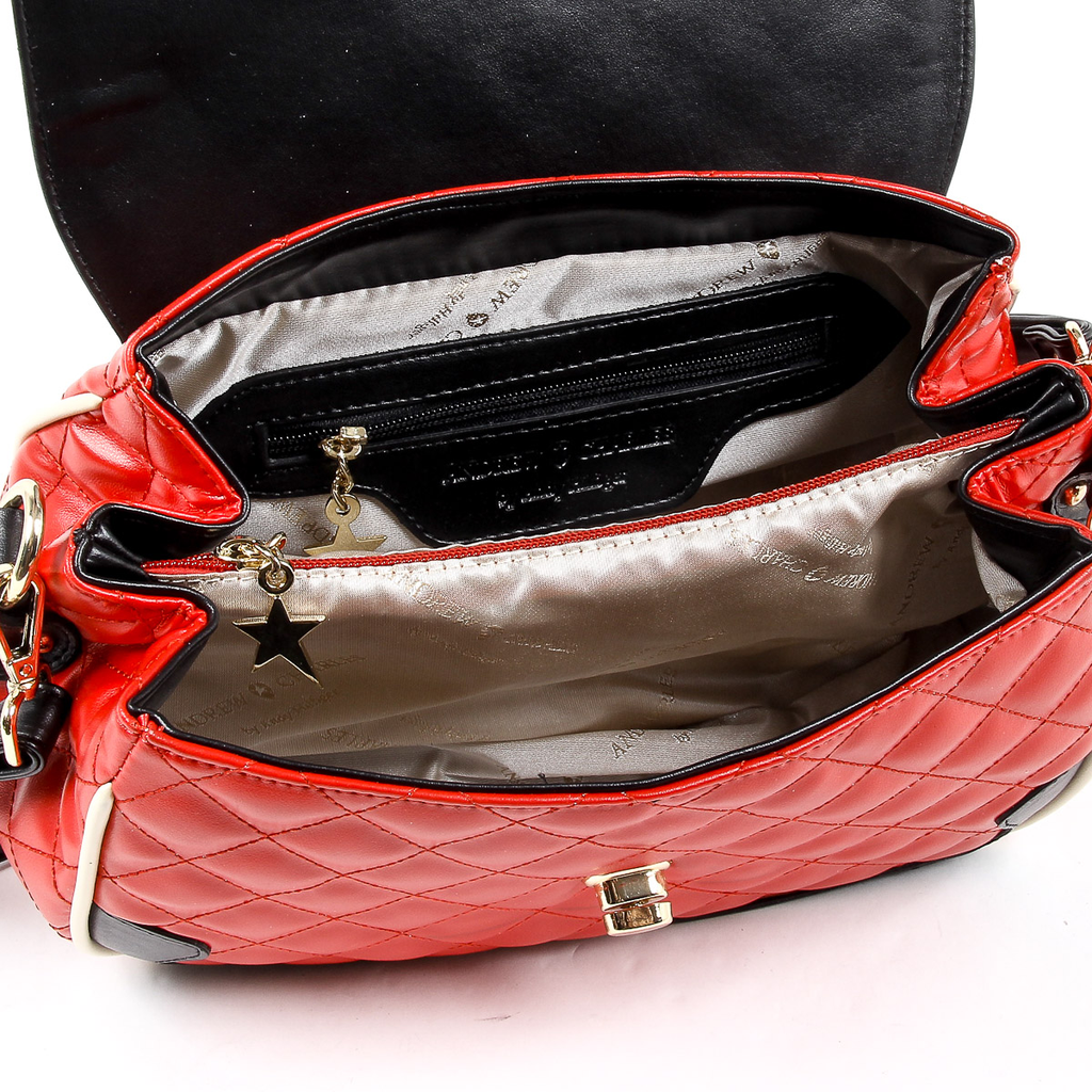 Bolso de mano para mujer Andrew Charles rojo DOMINIQUE