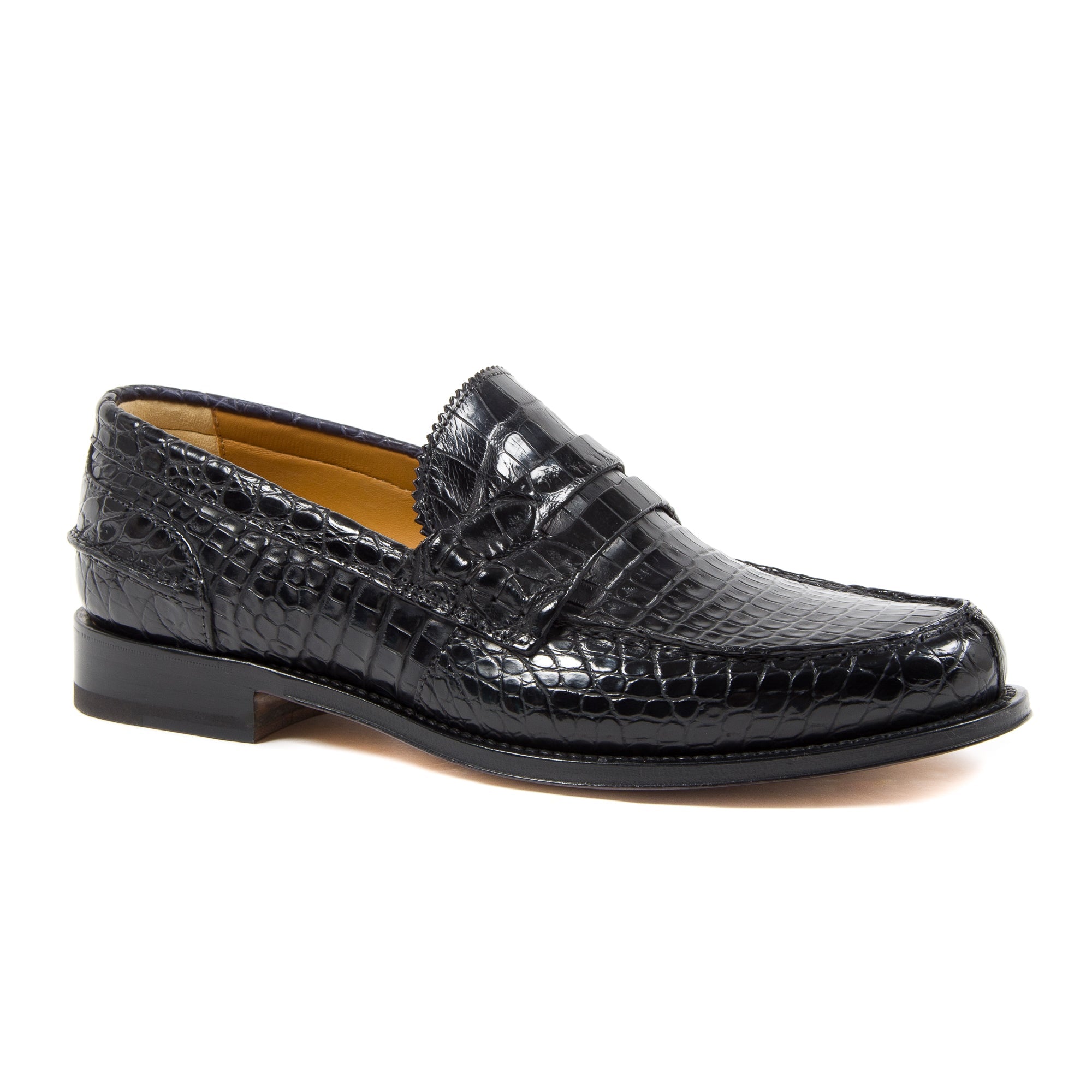 Mocasín de piel de cocodrilo de lujo