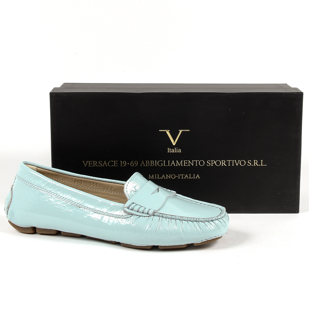 V 1969 Italia Womens Loafer Light Blue AMALFI