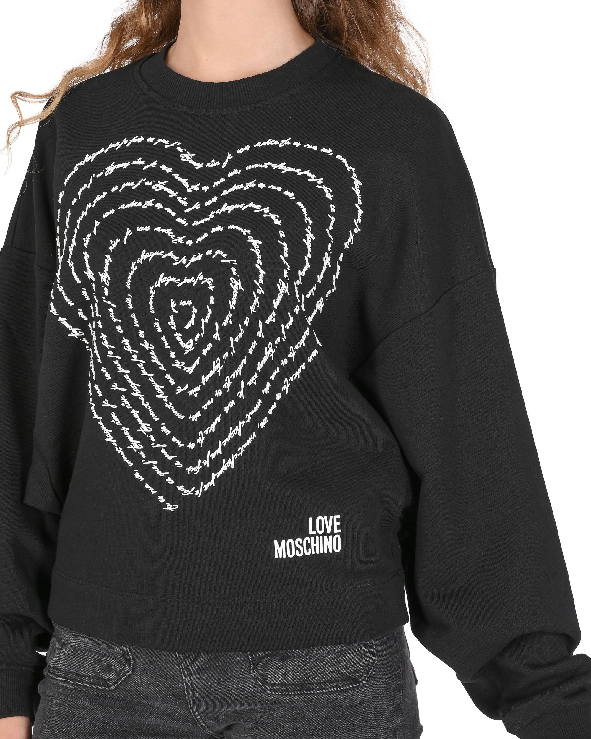 Sudadera Love Moschino para mujer W 6 431 02 M 4055 C74 NEGRO