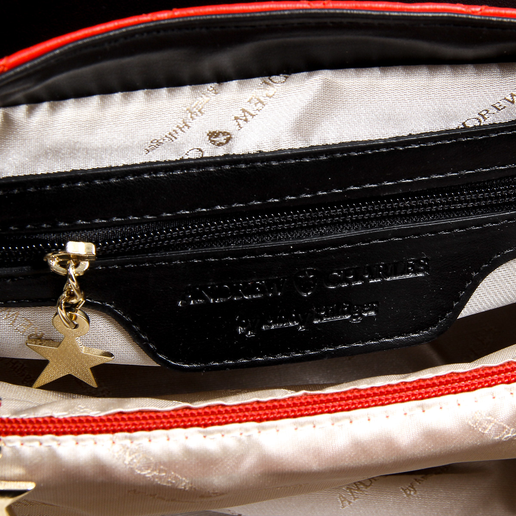 Bolso de mano para mujer Andrew Charles rojo DOMINIQUE
