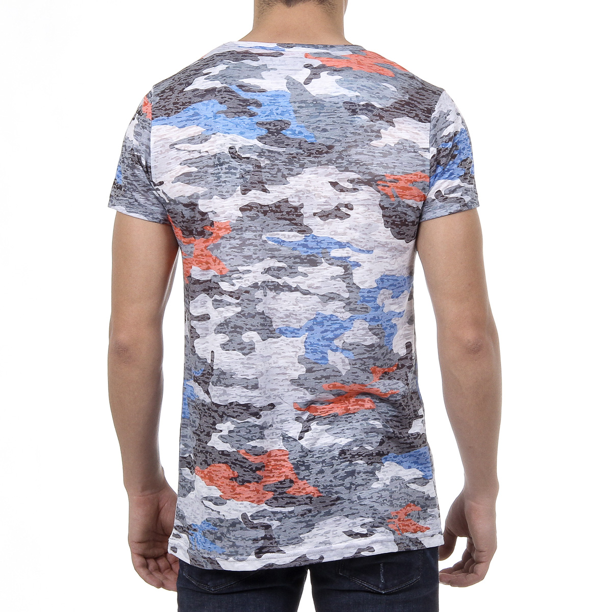 V 1969 Italia Mens T-shirt Short Sleeves Round Neck Multicolor OWEN