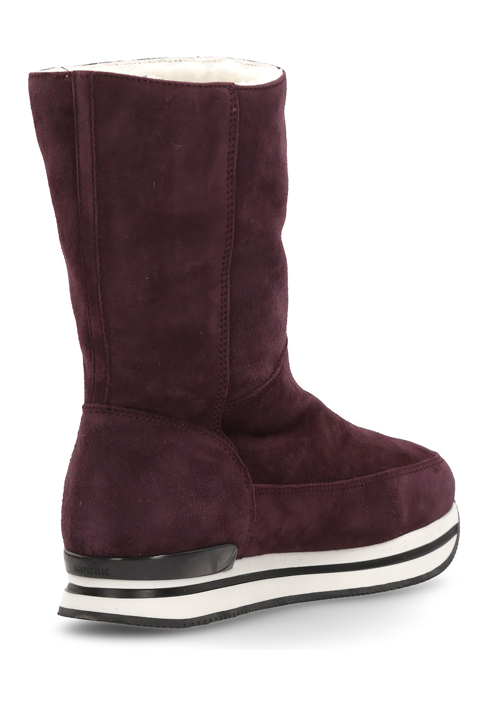 Bota alta Hogan para mujer, color burdeos, HXW2410O720CCR0L812