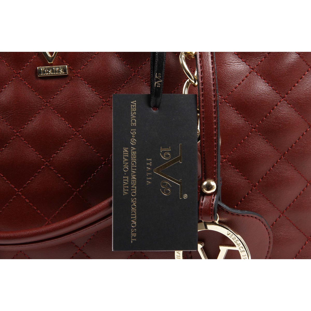Bolso de mano para mujer V 1969 Italia VE03 ROJO CLARET