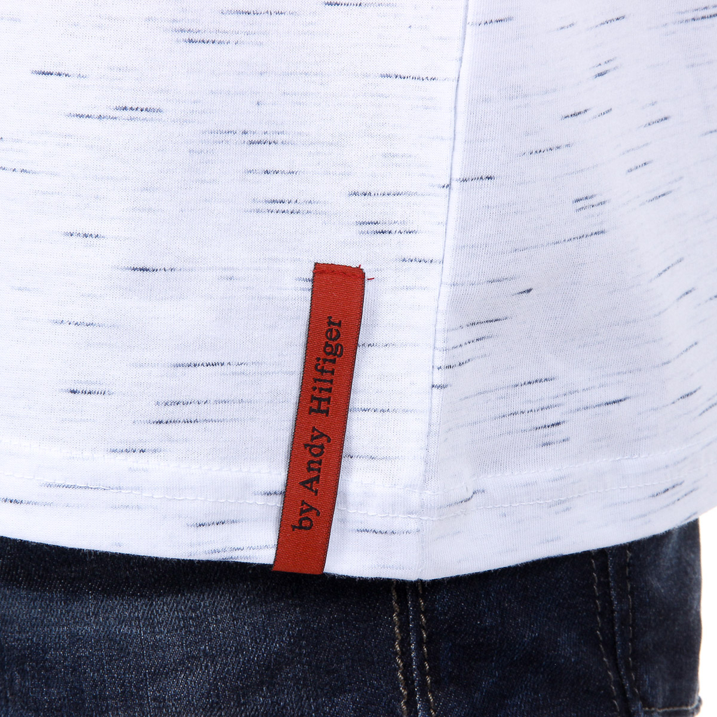 Andrew Charles Mens T-Shirt Short Sleeves Round Neck White JACK