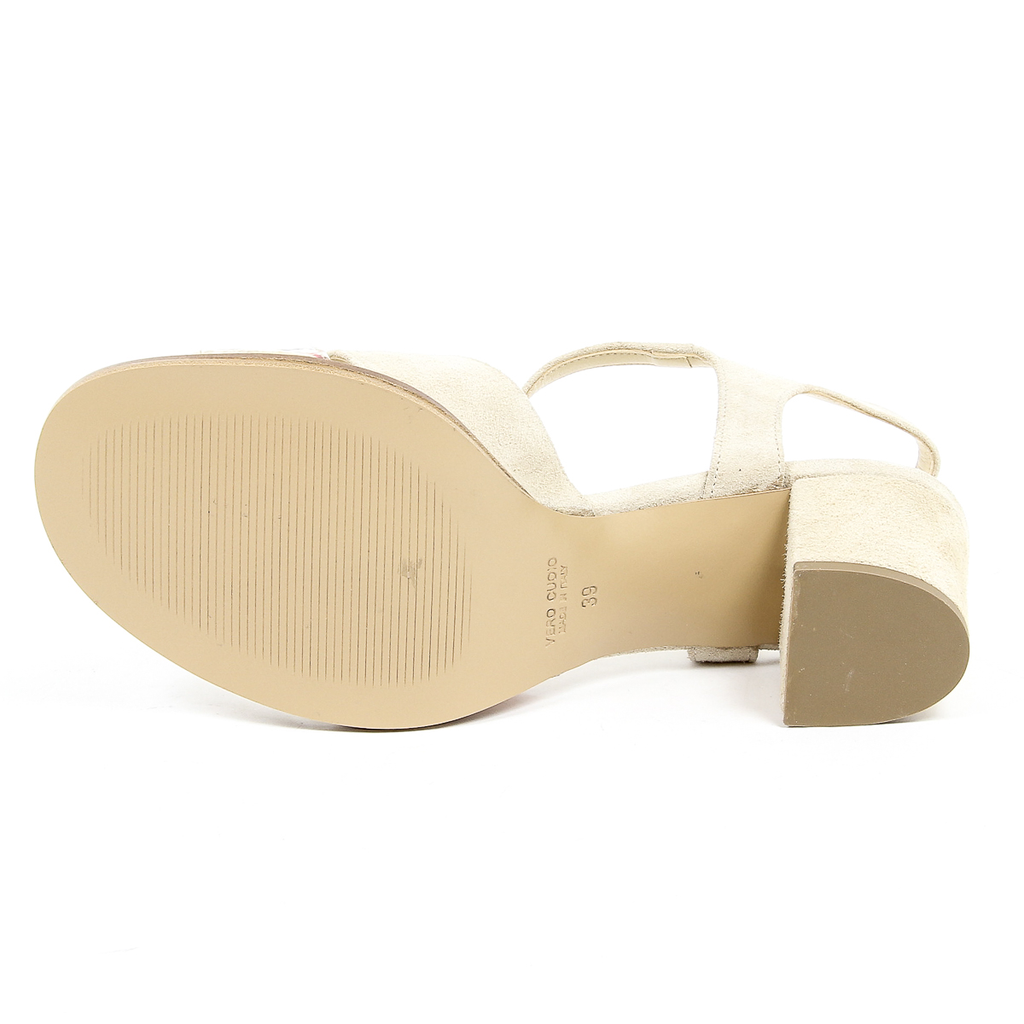 V 1969 Italia Sandalia de tira al tobillo para mujer Beige VERA