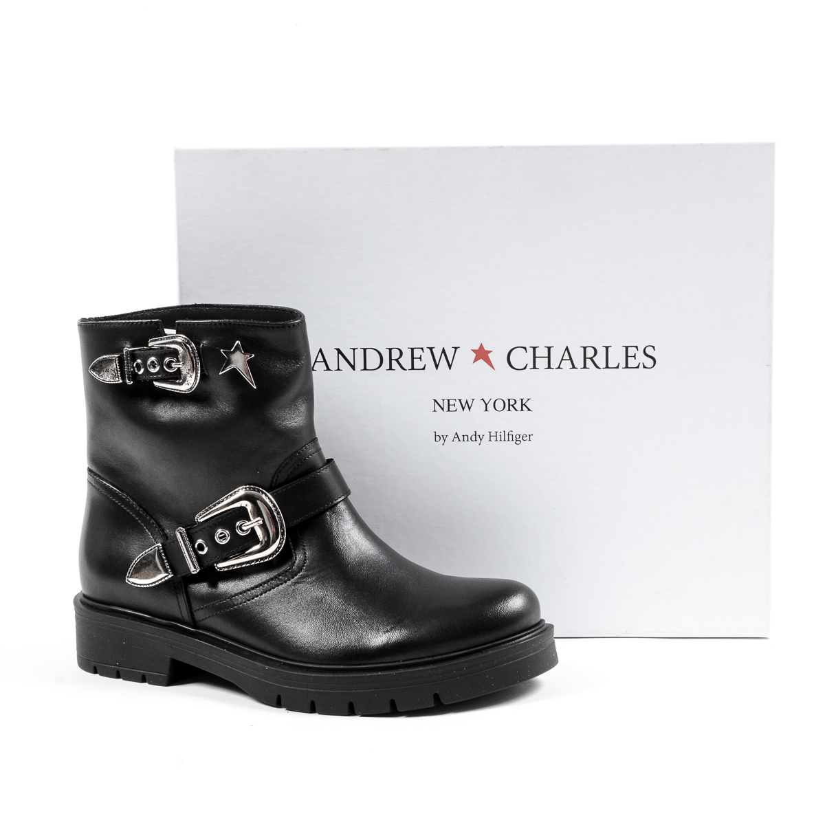 Andrew Charles Womens Short Boot Black CARLY