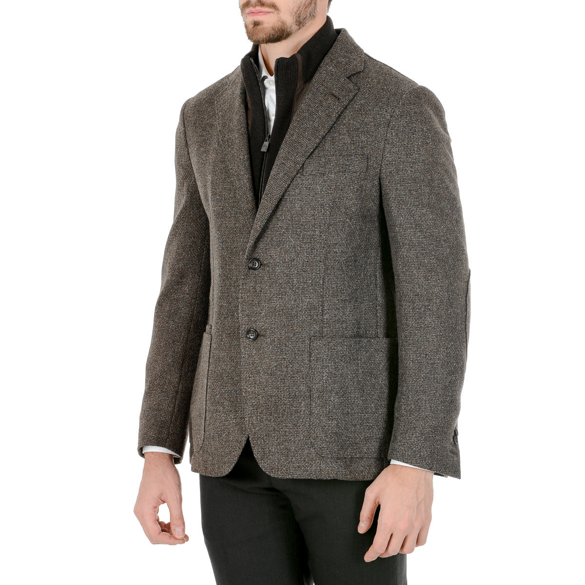 Corneliani Mens Jacket Long Sleeves Grey