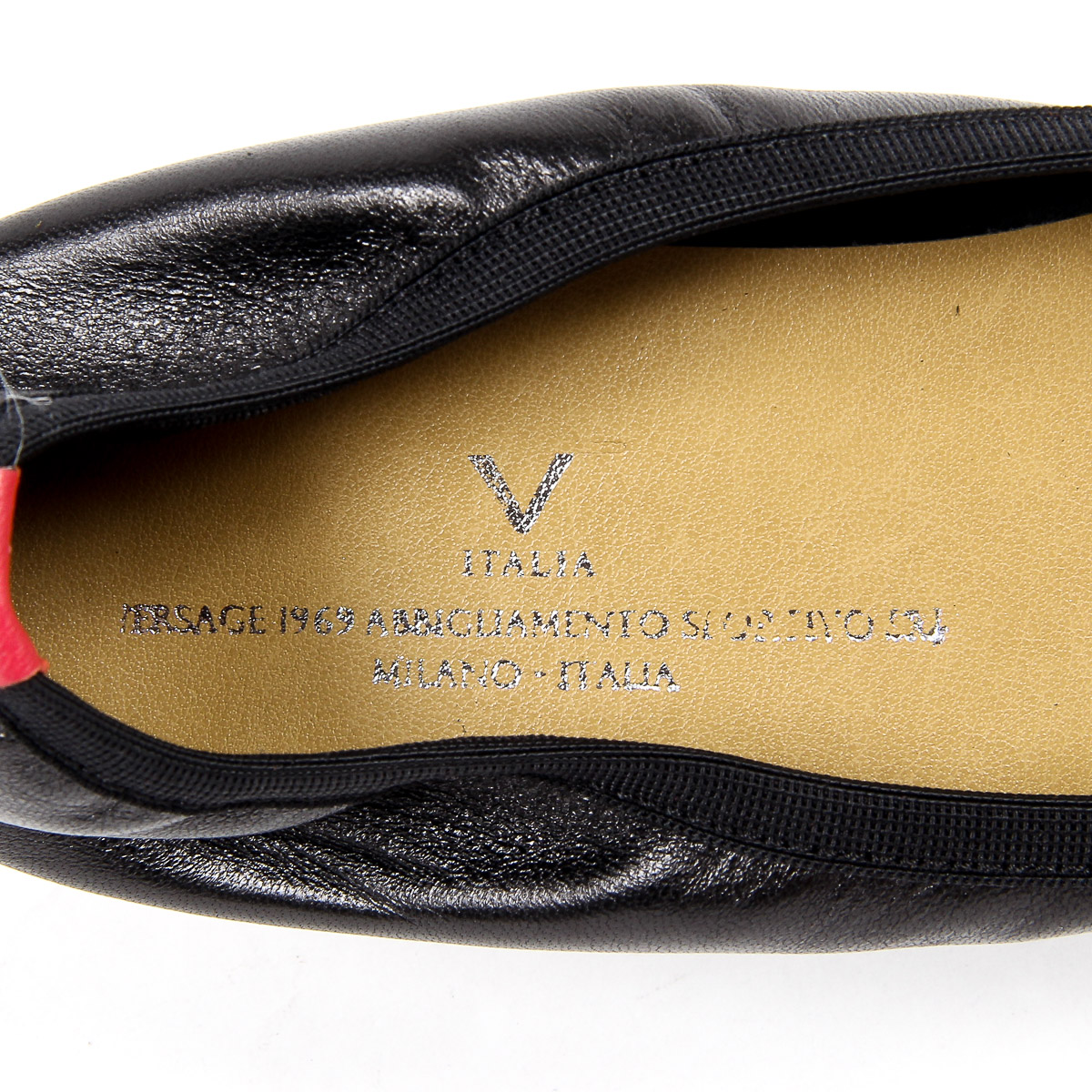 V 1969 Italia Womens Soft Ballerina Black PAMELA
