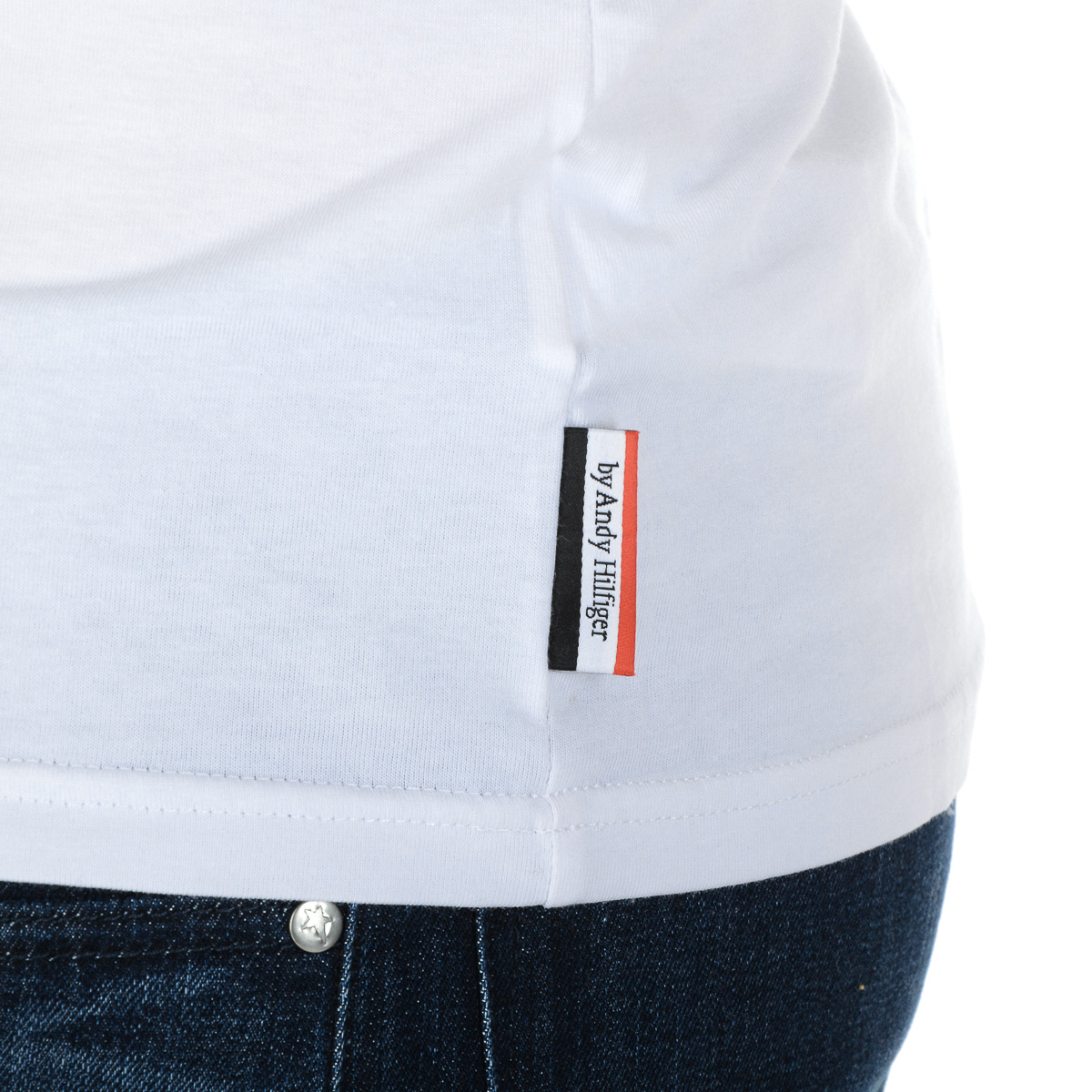 Camiseta Andrew Charles para hombre, manga corta, cuello en V, blanca, KENAN