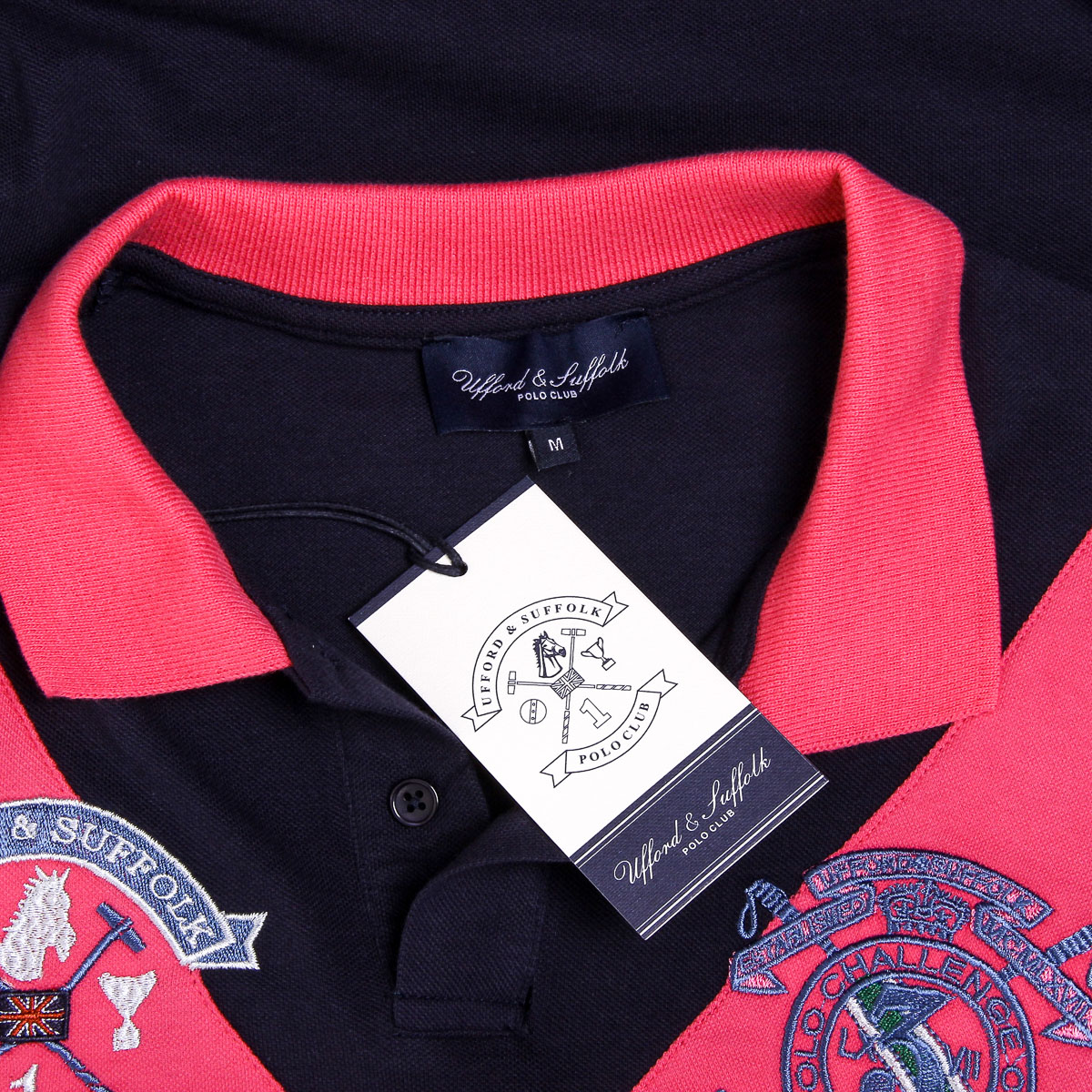 Polo de manga corta para hombre del Ufford & Suffolk Polo Club US003 INDIGO