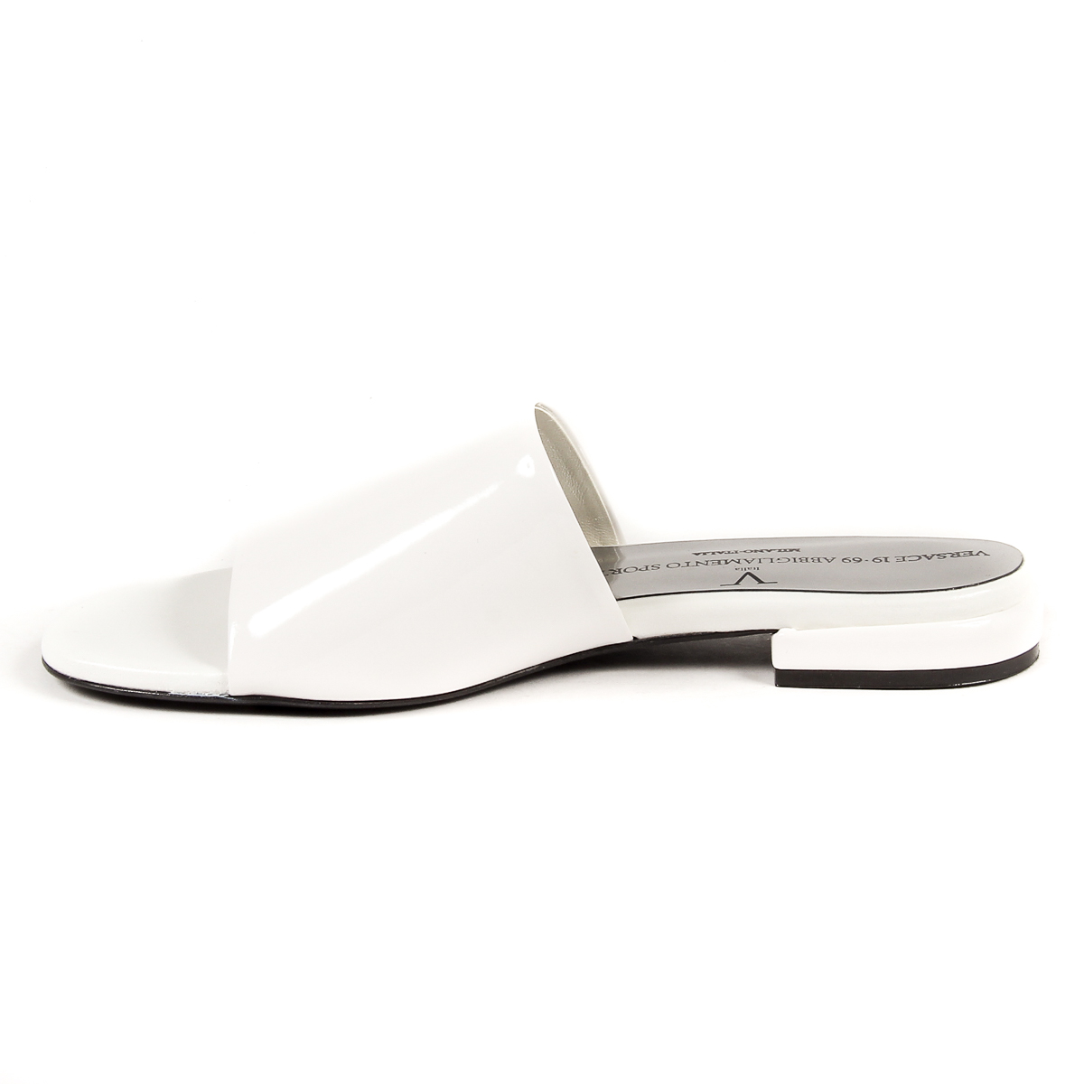 Sandalia plana V 1969 Italia para mujer, color blanco, IZAR