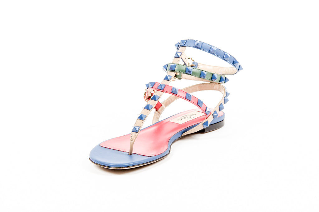 Sandalias planas con tira al tobillo para mujer Valentino KW2S0812 VHE S64