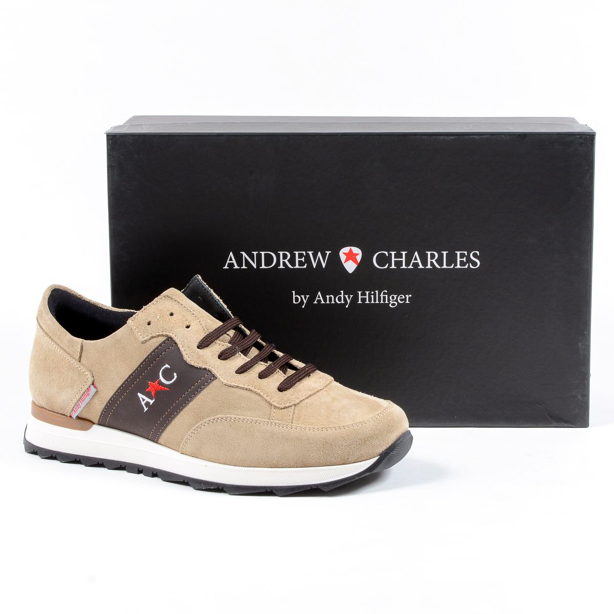 Andrew Charles Mens Sneaker Beige LENNY