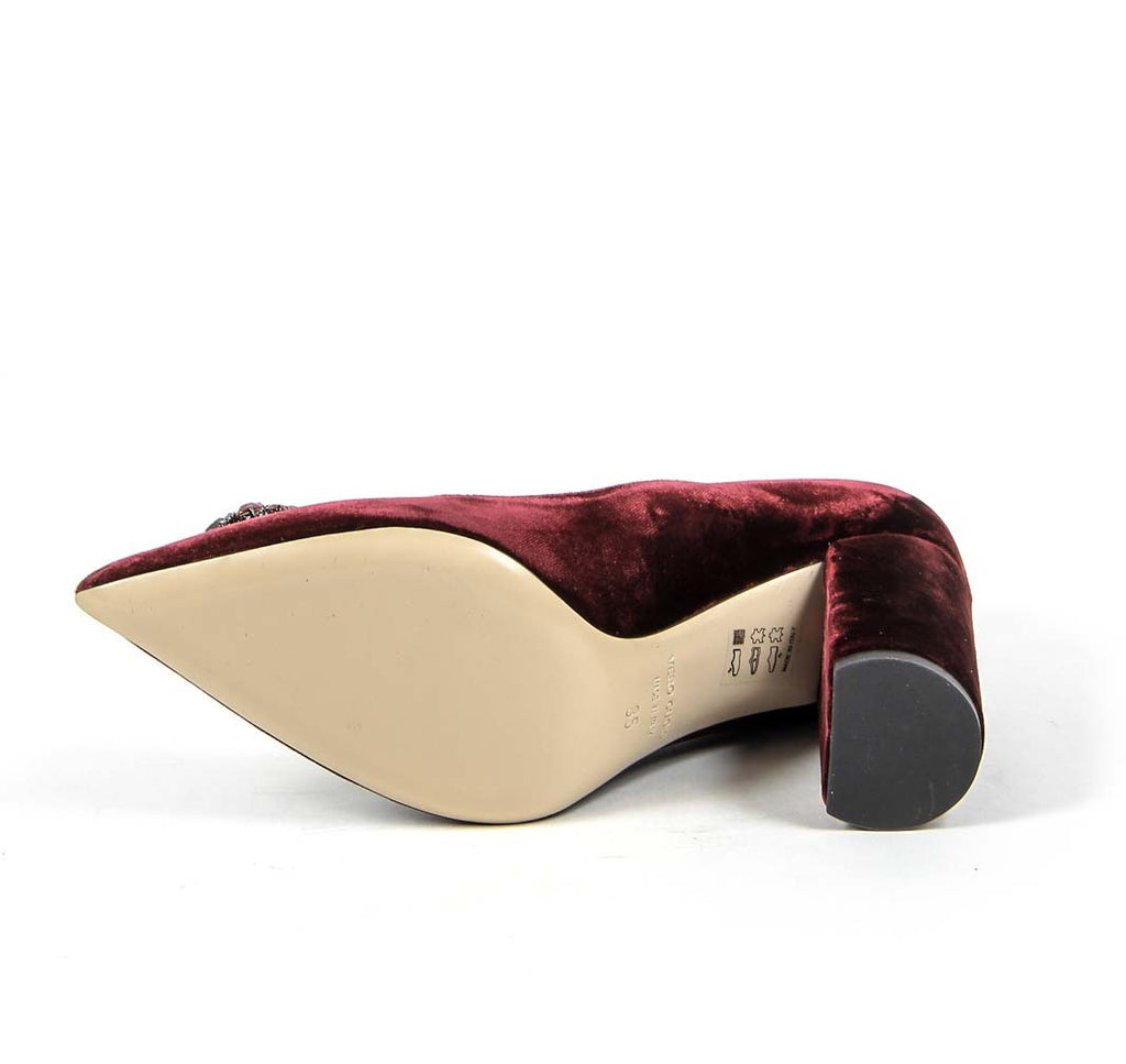 V 1969 Italia Zapatos de salón para mujer 3108220 VELLUTO BURDEOS